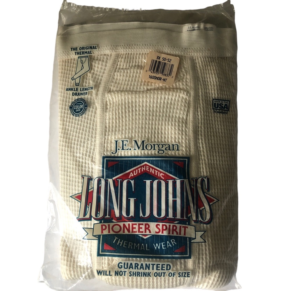 New Vintage JE Morgan Pioneer Spirit Long John Thermal Pants